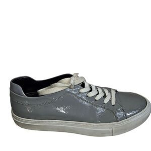 M. Gemi Gray Patent Leather Sneakers